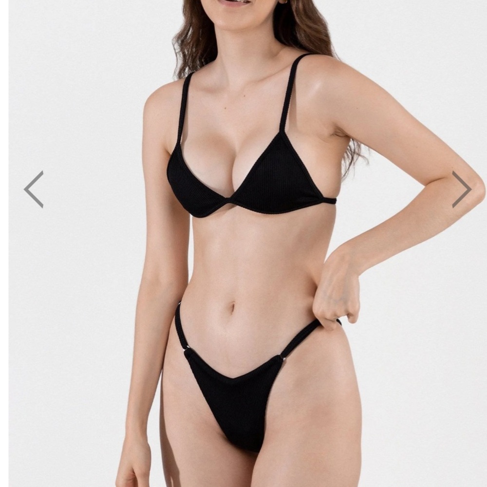 Oneone Swimwear Set Allie Top // Allie Bottom - Charcoal Grey